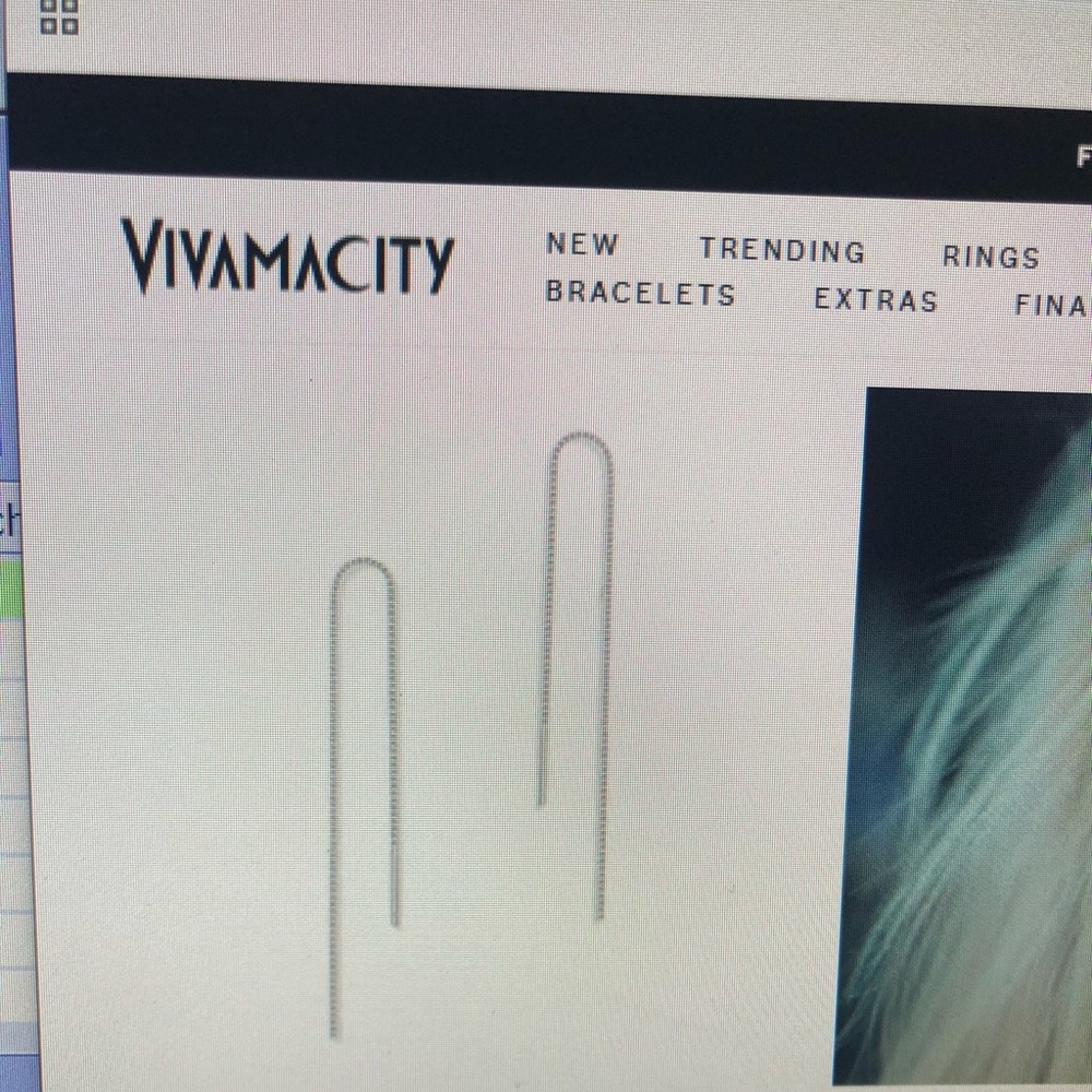 Vivamacity Beaded Silver Threader Earrings